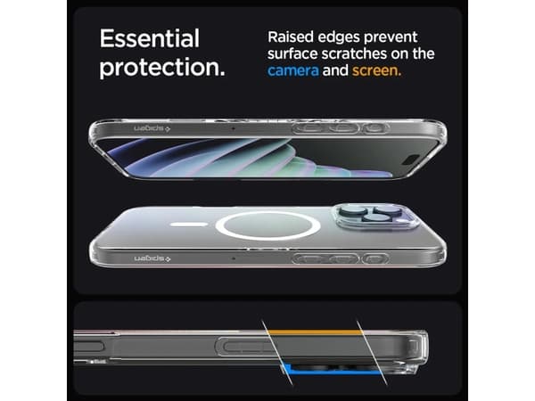 Spigen Liquid Crystal MagFit, Omslag, Apple, iPhone 16 Pro, 16 cm (6.3"), Transparent
