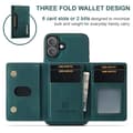 Miniatyrbild 8 av 9: DG.MING 2 in 1 Magnetic Card Slot Case iPhone 16 Green