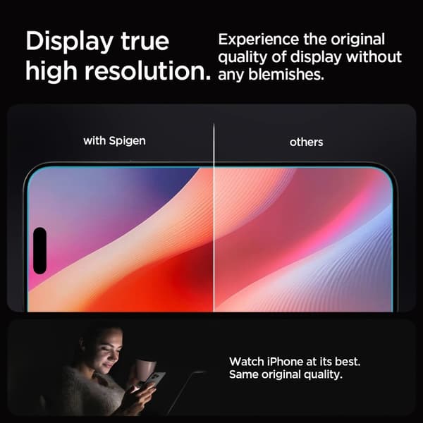 Spigen iPhone 16 Pro Screen Protector GLAS.tR EZ Fit (2-Pack)