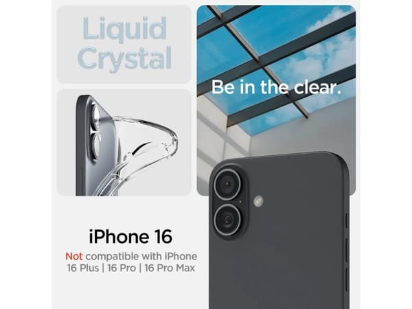 Spigen Liquid Crystal MagFit, Omslag, Apple, iPhone 16, 15,5 cm (6.1"), Transparent