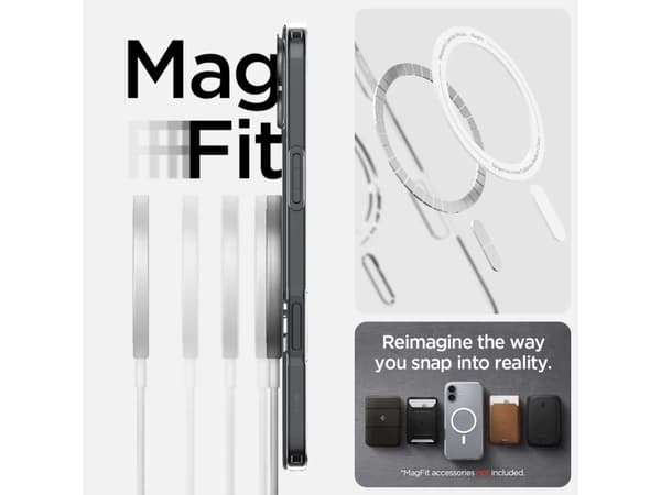Spigen Liquid Crystal MagFit, Omslag, Apple, iPhone 16, 15,5 cm (6.1"), Transparent