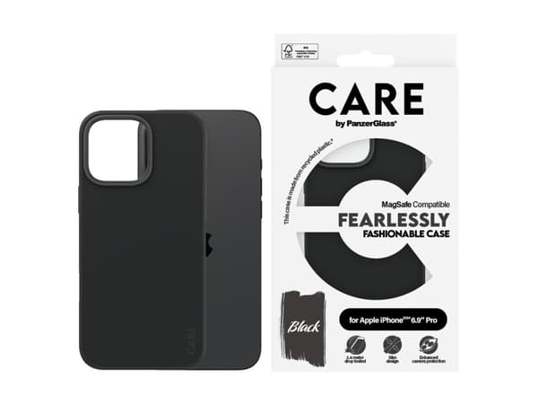 PanzerGlass CARE by ® Fashionable Case Black w. MagSafe iPhone 16 Pro Max, Cover, Apple, Apple - iPhone 16 Pro Max, Black