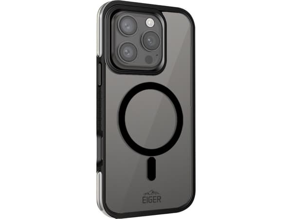 EIGER EGCA00657, Etui, Apple, iPhone 16 Pro Max, 17,5 cm (6.9"), Sort, Gjennomsiktig