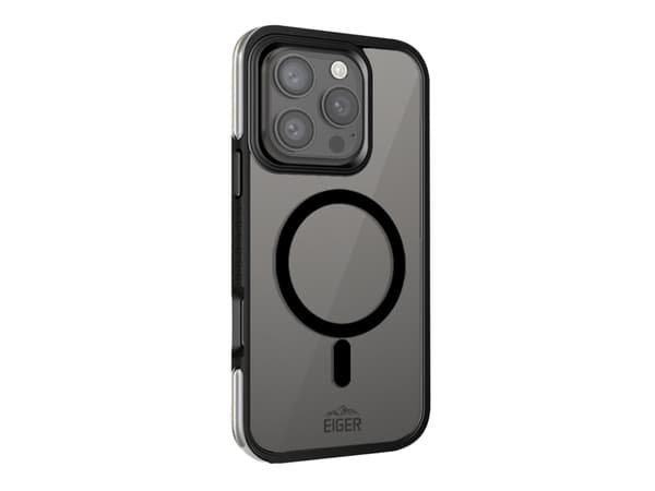 EIGER EGCA00657, Etui, Apple, iPhone 16 Pro Max, 17,5 cm (6.9"), Sort, Gjennomsiktig