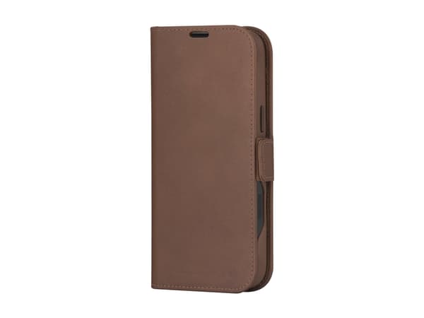 dbramante1928 Lynge - Vikbart fodral för mobiltelefon - MagSafe-kompatibilitet - narvat läder - mörk natur - för Apple iPhone 16 Pro Max