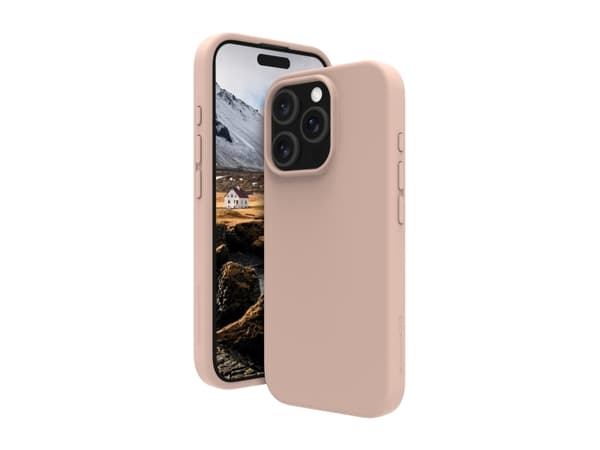 dbramante1928 Monaco - Baksidedeksel for mobiltelefon - MagSafe-samsvar - silikon, plastikk - rosa sand - for Apple iPhone 16 Pro Max