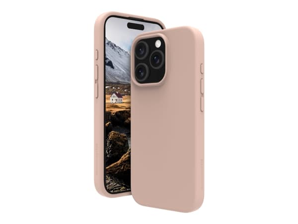 dbramante1928 Monaco - Baksidedeksel for mobiltelefon - MagSafe-samsvar - silikon, plastikk - rosa sand - for Apple iPhone 16 Pro Max