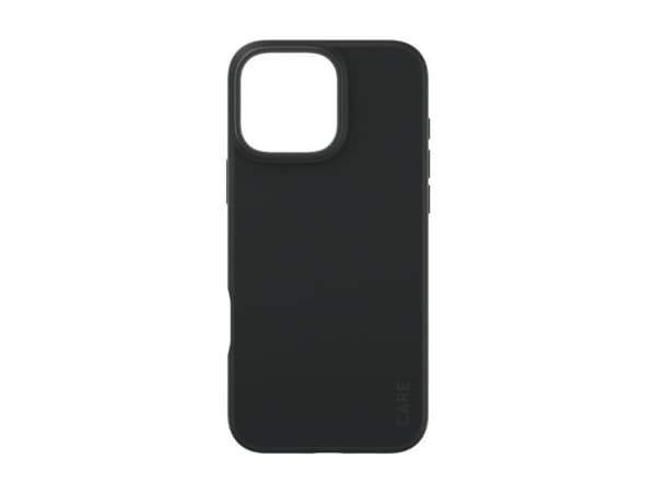 CARE by PanzerGlass - Baksidesskydd för mobiltelefon - termoplastisk polyuretan (TPU), silikonbeläggning - svart - för Apple iPhone 16 Pro Max