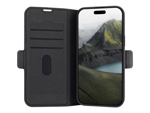 dbramante1928 Bergen Pro - Lommebok for mobiltelefon - løsvekt - plastikk - svart - for Apple iPhone 16 Plus