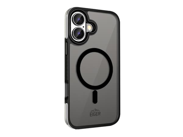 EIGER Pro MountainAir Case iPhone 16 Plus schwarz, Omslag, Apple, iPhone 16 Plus, 17 cm (6.7"), Svart, Transparent