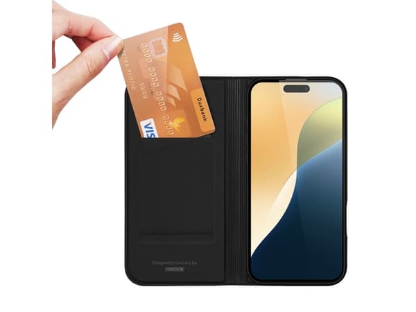 nevox 2371, Folio, Apple, iPhone 16 Plus, 17 cm (6.7"), Svart