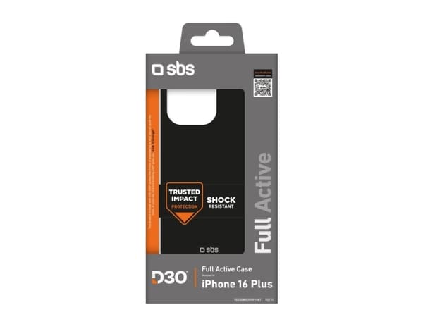 SBS TED3OBKCOVIP1667, Cover, Apple, iPhone 16 Plus, 17 cm (6.7"), Black