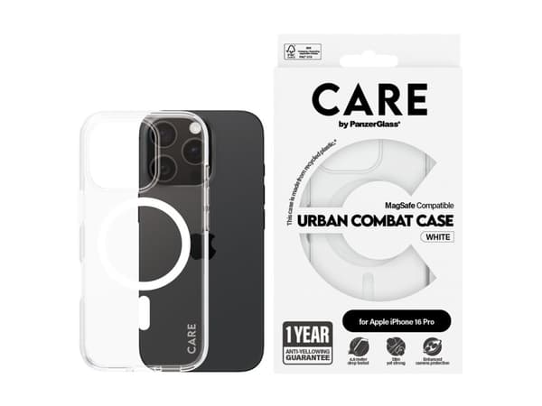 CARE by PanzerGlass Urban Combat - Baksida till mobiltelefon - MagSafe-kompatibilitet - termoplastisk polyuretan (TPU), polykarbonat (PC), oleofob be