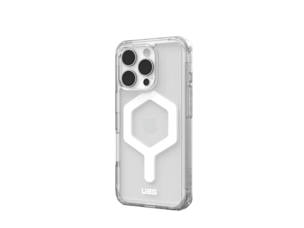 Urban Armor Gear Plyo, Omslag, Apple, iPhone 16 Pro, 16 cm (6.3"), Transparent, Vit