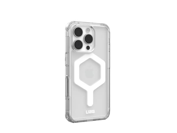 Urban Armor Gear Plyo, Omslag, Apple, iPhone 16 Pro, 16 cm (6.3"), Transparent, Vit