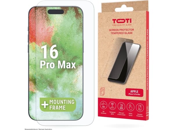 TEMPERED glass 2D screen protector full cover for iPhone 16 Pro Max Transparent