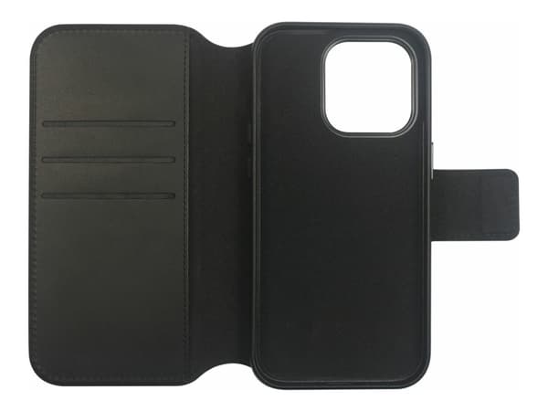 eSTUFF Infinite Milan - Lommebok for mobiltelefon - 87% recycled material - MagSafe-samsvar - polykarbonat (PC), resirkulert silikon - svart - for Ap