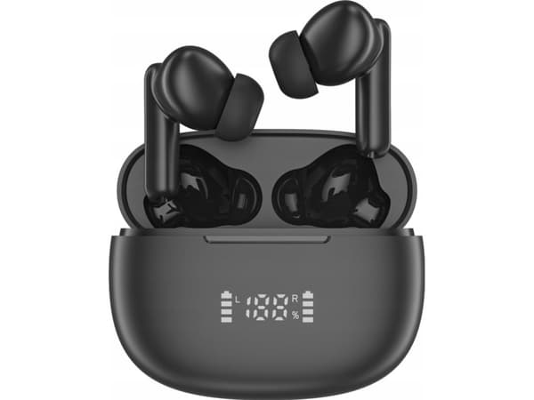 Audeeo Navigator TWS-hodetelefoner med LED-skjerm (sort)