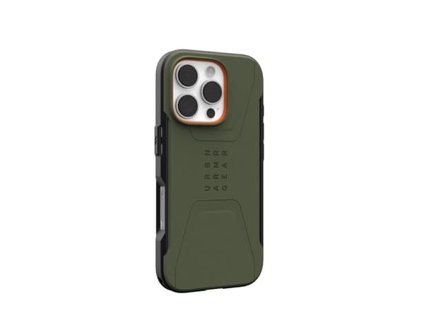 Urban Armour Gear Civilian, deksel, Apple, iPhone 16 Pro, 16 cm (6,3"), Oliven
