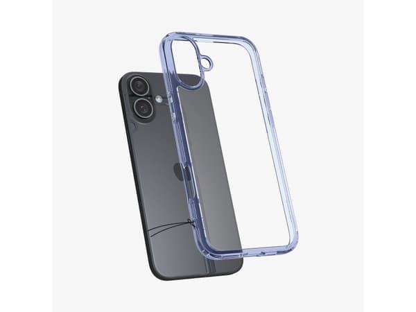 Spigen Ultra Hybrid, Omslag, Apple, iPhone 16 Plus, 17 cm (6.7"), Blå, Transparent