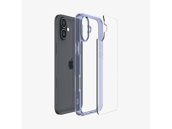 Spigen Ultra Hybrid, Omslag, Apple, iPhone 16 Plus, 17 cm (6.7"), Blå, Transparent