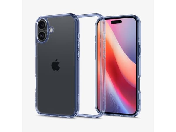 Spigen Ultra Hybrid, Omslag, Apple, iPhone 16 Plus, 17 cm (6.7"), Blå, Transparent
