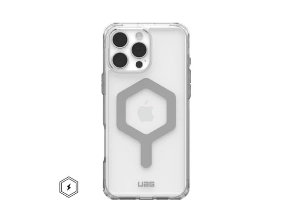 Urban Armor Gear Plyo, kansi, Apple, iPhone 16 Pro Max, 17,5 cm (6,9"), hopea, läpinäkyvä
