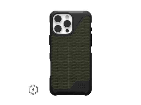 Urban Armor Gear Metropolis LT, suojakuori, Apple, iPhone 16 Pro Max, 17,5 cm (6.9"), Oliven