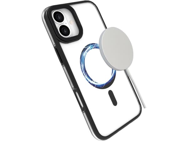 eSTUFF ES67141101, Cover, Apple, iPhone 16 Plus, 17 cm (6.7"), Transparent, Black