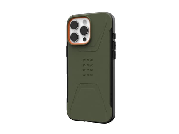 Urban Armor Gear Civilian, suojakuori, Apple, iPhone 16 Pro Max, 16 cm (6.3"), Oliven