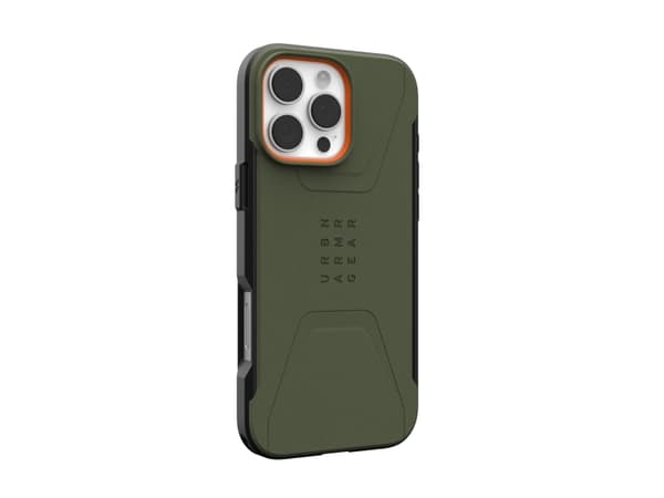 Urban Armor Gear Civilian, suojakuori, Apple, iPhone 16 Pro Max, 16 cm (6.3"), Oliven