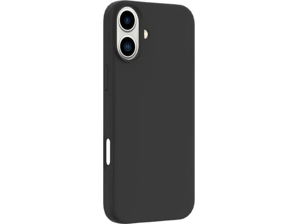 eSTUFF Infinite Riga - Baksidesskydd för mobiltelefon - 76% recycled material - polykarbonat, silikon - svart - för Apple iPhone 16 Plus