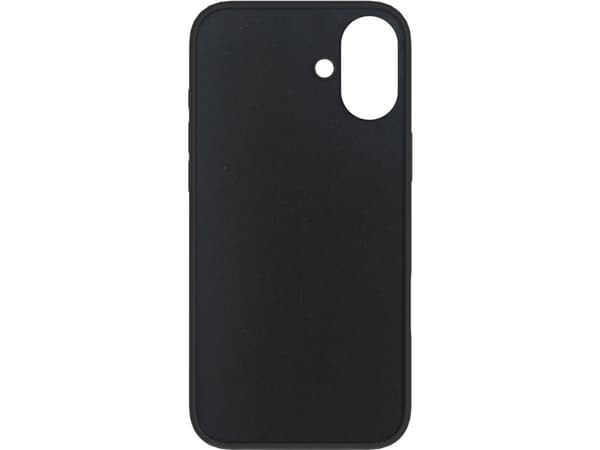 eSTUFF Infinite Riga - Baksidesskydd för mobiltelefon - 76% recycled material - polykarbonat, silikon - svart - för Apple iPhone 16 Plus