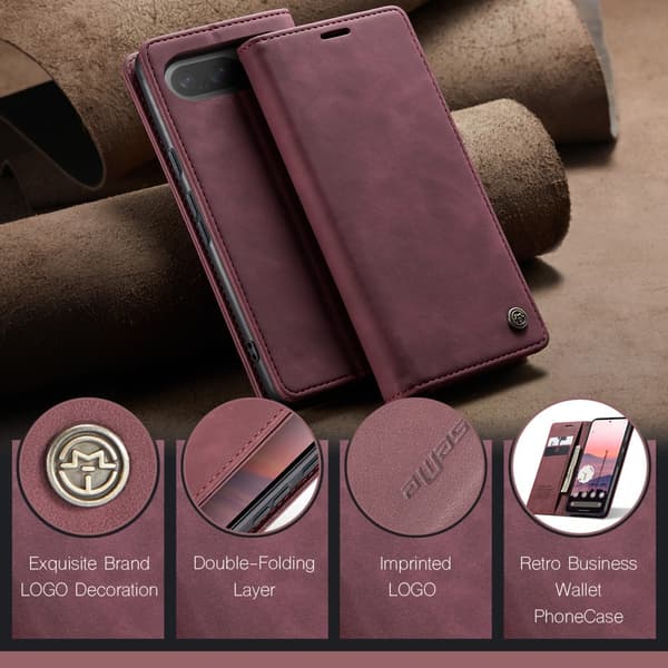 CASEME För Google Pixel 9 Pro / Pixel 9 Fodral Stativ Telefonfodral