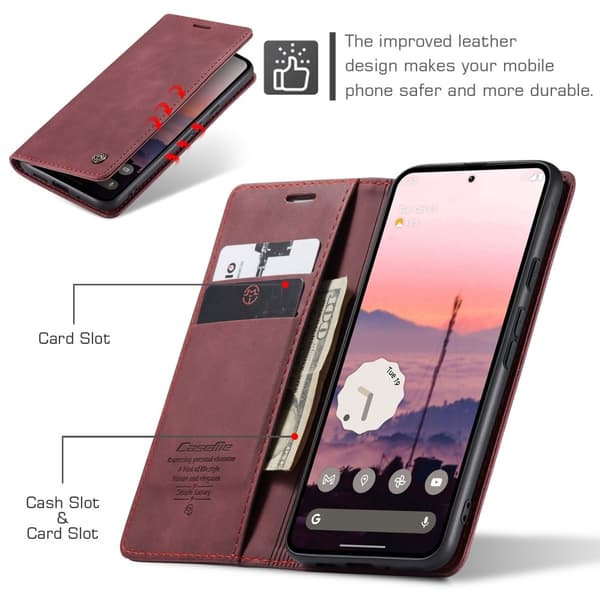 CASEME För Google Pixel 9 Pro / Pixel 9 Fodral Stativ Telefonfodral