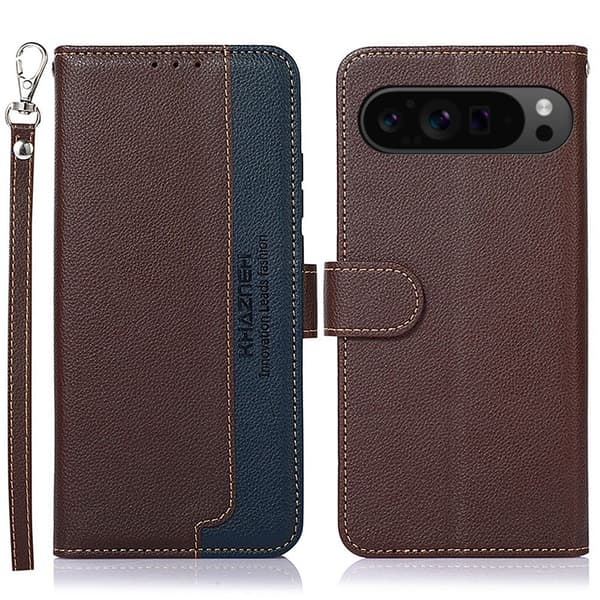 KHAZNEH Til Google Pixel 9 Pro XL Pung Etui Litchi Struktur Telefoncover