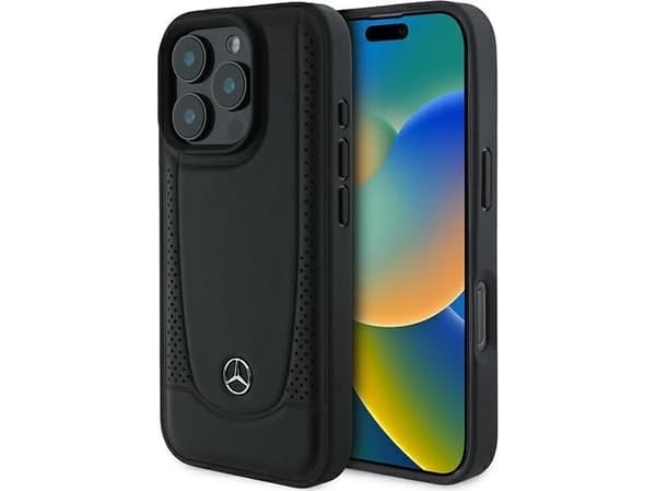 Mercedes Leather Urban Apple iPhone 16 Pro Max - dėklas telefonui juodos spalvos