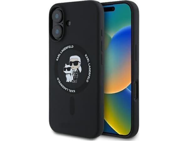 Karl Lagerfeld Karl Lagerfeld KLHMP16MSCMKCRHK iPhone 16 Plus 6.7" czarny/black hardcase Silicone Karl&Choupette Ring MagSafe