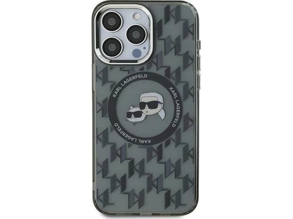 Karl Lagerfeld IML Monogram K&CH Heads MagSafe-fodral för iPhone 16 Pro Max Juodas
