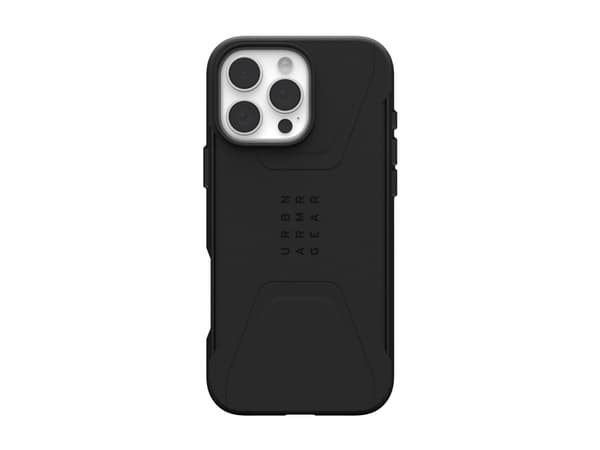 UAG Civilian Series - Baksidesskydd för mobiltelefon - MagSafe-kompatibilitet - svart - för Apple iPhone 16 Pro Max