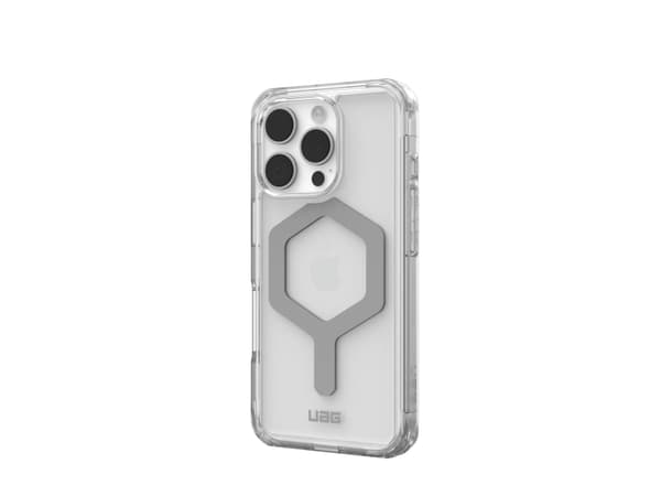 UAG Plyo Series - Baksidesskydd för mobiltelefon - MagSafe-kompatibilitet - TPU-ram (termoplastiskt polyuretan), polykarbonats baksida - is/silver -