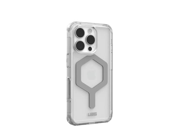 UAG Plyo Series - Baksidesskydd för mobiltelefon - MagSafe-kompatibilitet - TPU-ram (termoplastiskt polyuretan), polykarbonats baksida - is/silver -