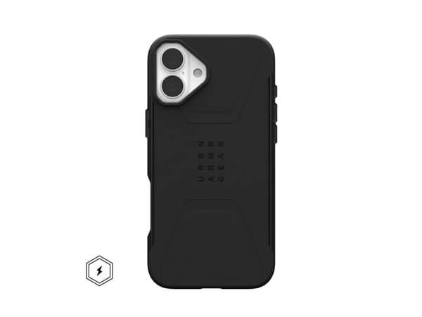 Urban Armor Gear Civilian, suojakuori, Apple, iPhone 16 Plus, 17 cm (6.7"), Laji