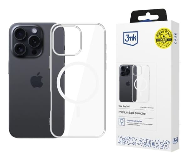3MK Clear MagCase, Omslag, Apple, iPhone 16 Pro Max, 17,5 cm (6.9"), Transparent