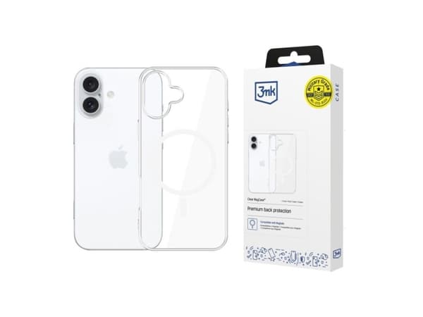 Matkapuhelimen takakuori 3MK iPhone 16 MagCase, läpinäkyvä, läpinäkyvä