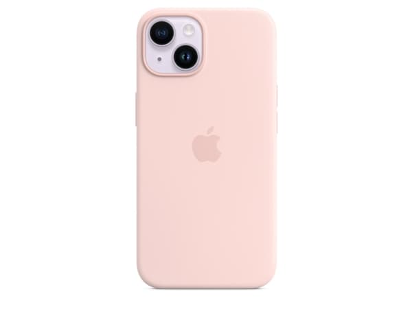 Apple - Baksidedeksel for mobiltelefon - MagSafe-samsvar - silikon - krittrosa - for iPhone 14