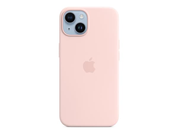 Apple - Baksidedeksel for mobiltelefon - MagSafe-samsvar - silikon - krittrosa - for iPhone 14