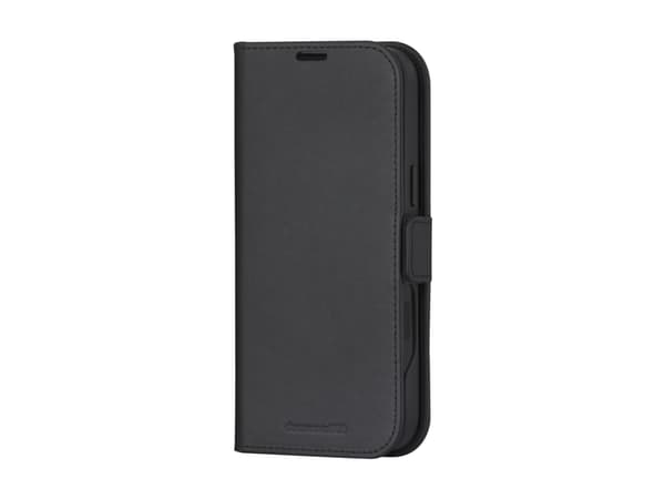 dbramante1928 Lynge - Vikbart fodral för mobiltelefon - MagSafe-kompatibilitet - narvat läder - svart - för Apple iPhone 16 Plus
