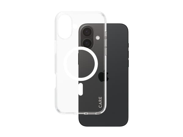 PanzerGlass CARE by ® Flagship Case Transparent Urban Combat w. White MagSafe iPhone 16 Plus, Cover, Apple, Apple - iPhone 16 Plus, Transparent