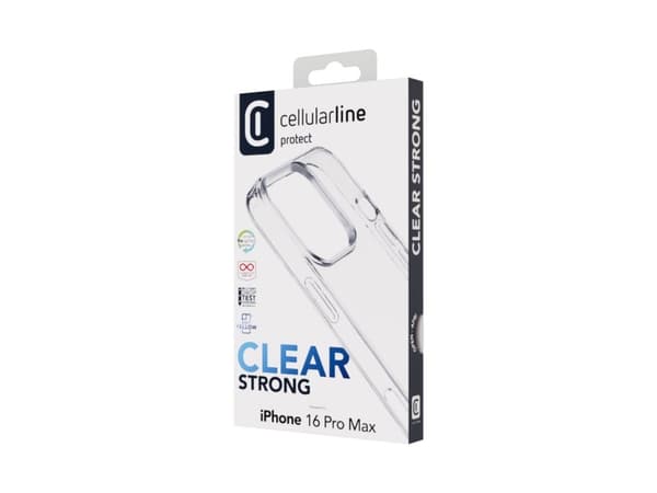 Cellularline 8018080482861, Cover, Apple, iPhone 16 Pro Max, 17.5 cm (6.9"), Transparent
